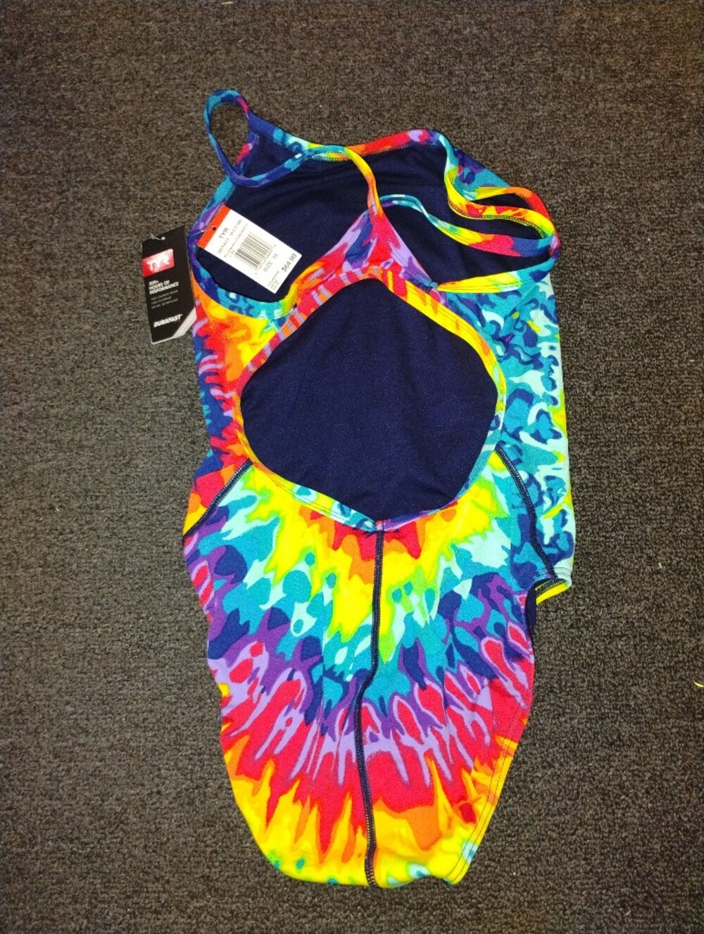 NWT TYR Bathing Suit Swim Suit 34 Tie Dye Rainbow - Picture 3 of 5